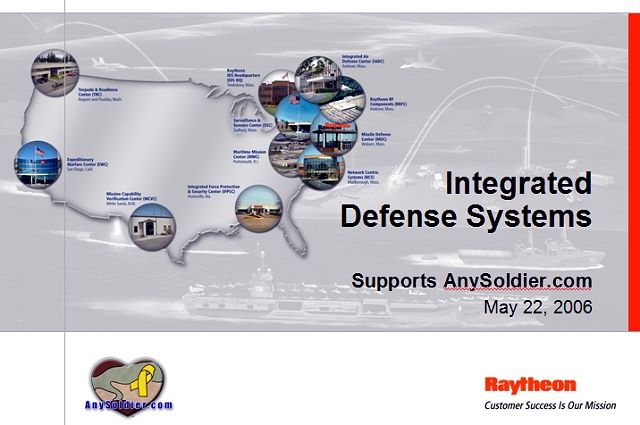 Raytheon Integrated Defense Systems Supports AnySoldier.com